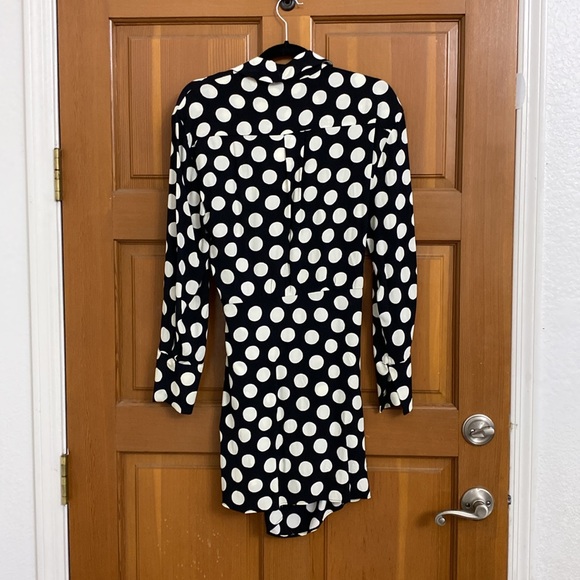 NWT Zara Dot Shirt Wrap Mini Dress - Picture 11 of 11